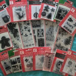 Huge Lot of Clear Christmas Stamps